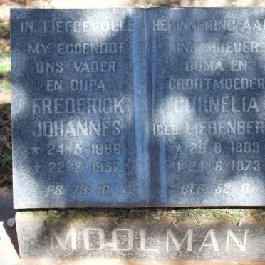 MOOLMAN Frederick Johannes 1886-1957 &amp; Cornelia LIEBENBERG 1883-1973