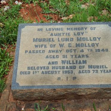 MOLLOY William G. -1953 &amp; Muriel Lund -1949