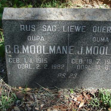 MOOLMAN C.B. 1915-1982 &amp; E.J. 1915-1966