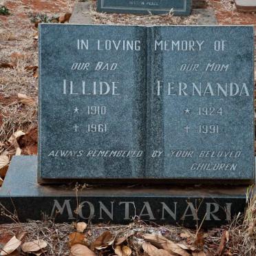MONTANARI Illide 1910-1961 &amp; Fernanda 1924-1991