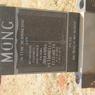MONG Johanna Petronella Elizabeth 1912-1979