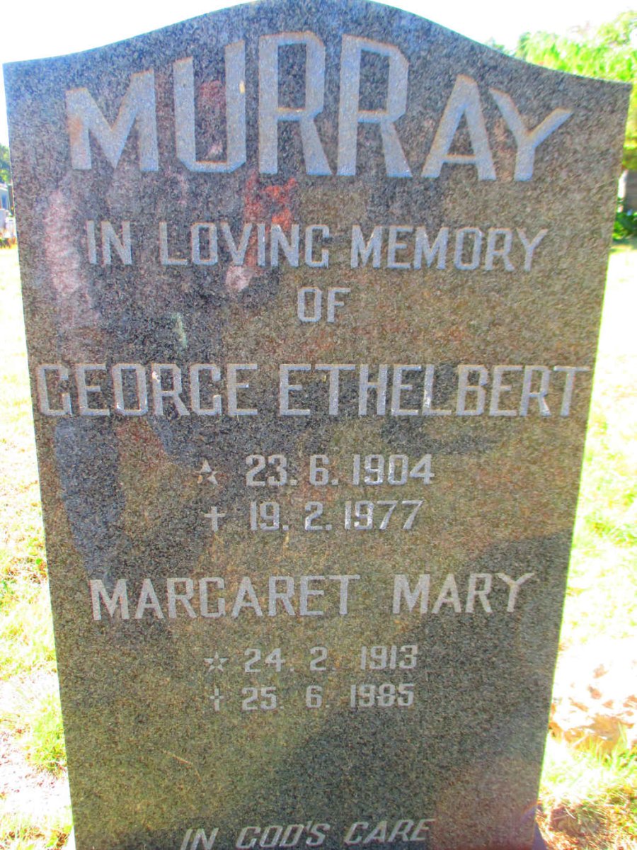 MURRAY George Ethelbert 1904-1977 &amp; Margaret Mary 1913-1985