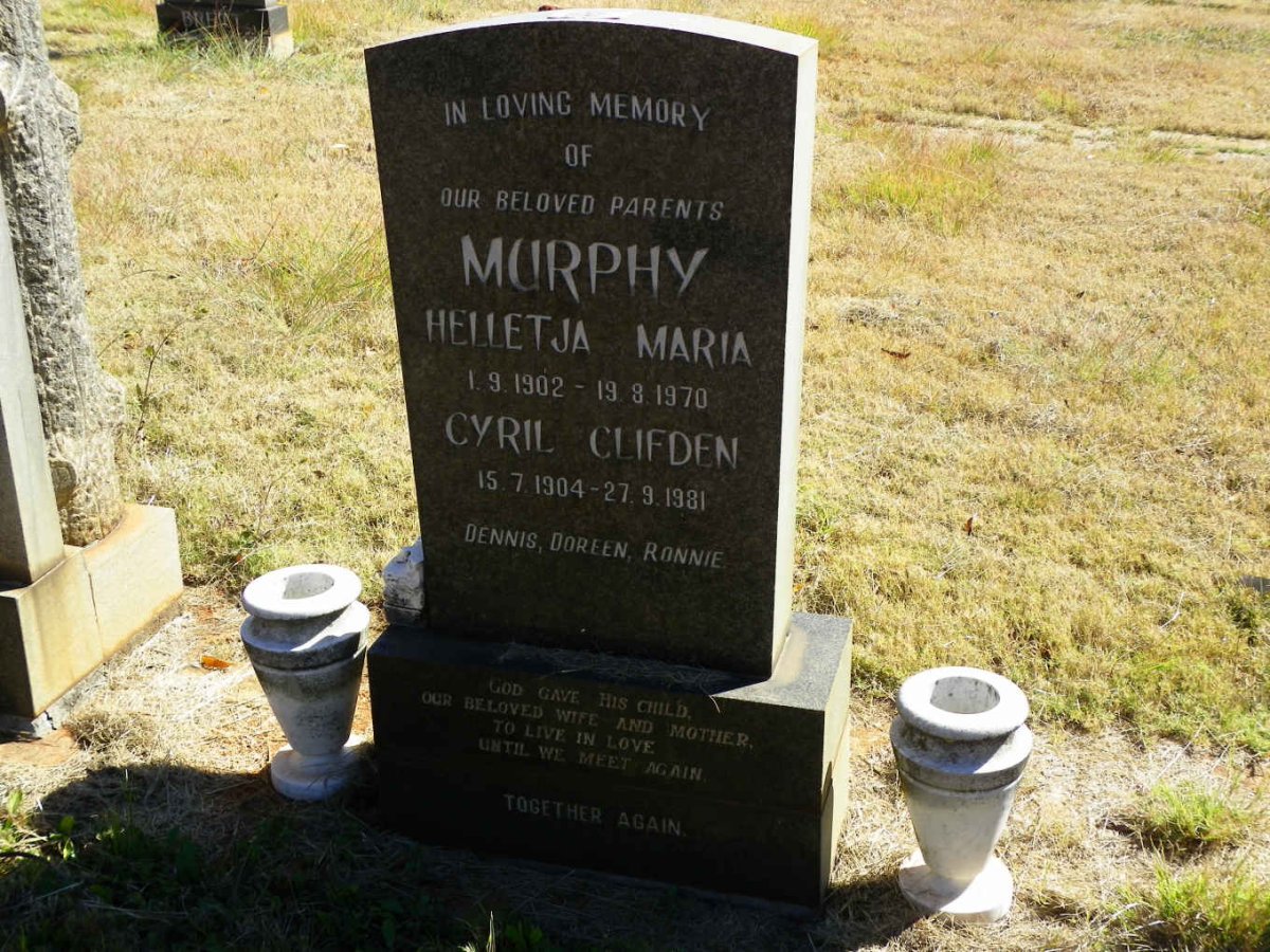 MURPHY Cyril Clifden 1904-1981 &amp; Helletja Maria 1902-1970