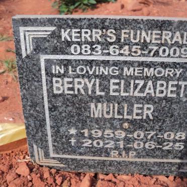 MULLER Beryl Elizabeth 1959-2021