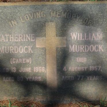 MURDOCK William -1957 &amp; Catherine CAREW -1956