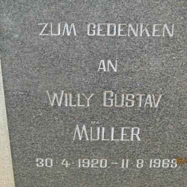 MULLER Willy Gustav 1920-1969