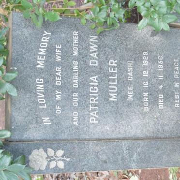 MULLER Patricia Dawn nee CASH 1929-1956