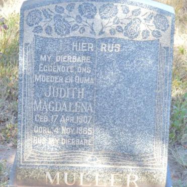 MULLER Judith Magdalena 1907-1965