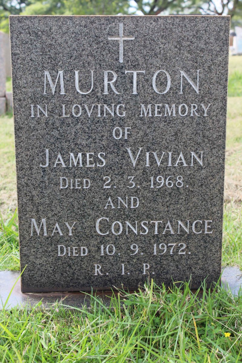 MURTON James Vivian -1968 &amp; May Constance -1972