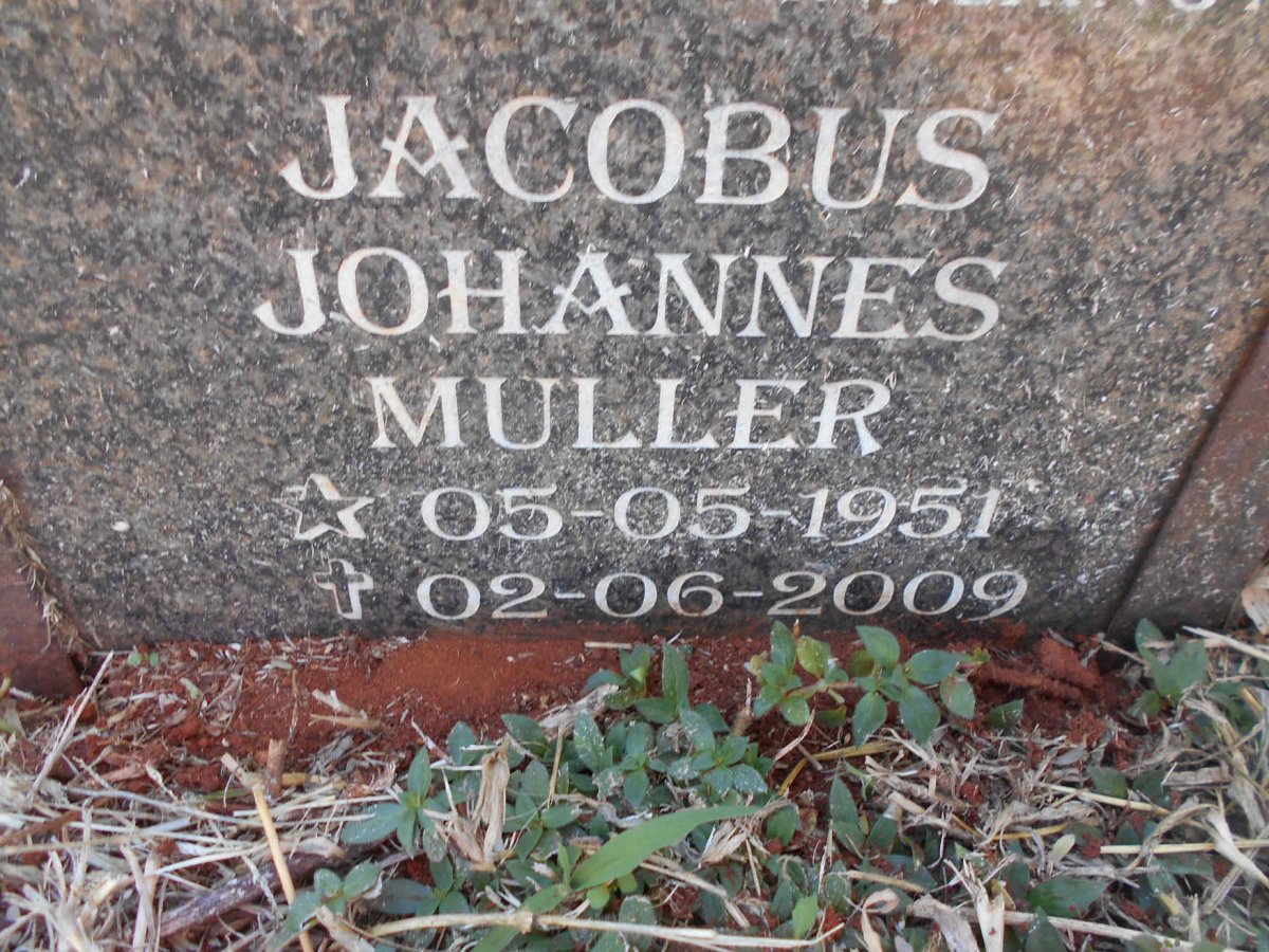 MULLER Jacobus Johannes 1951-2009