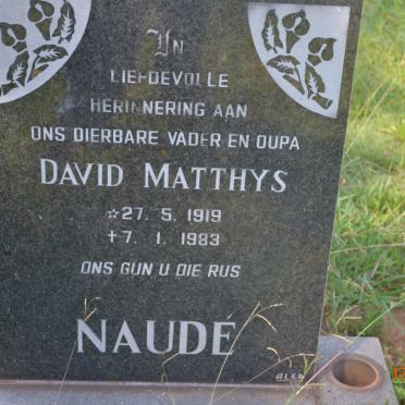 NAUDE David Matthys 1919-1983