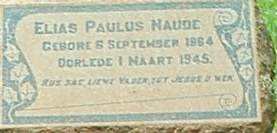 NAUDE Elias Paulus 1864-1945