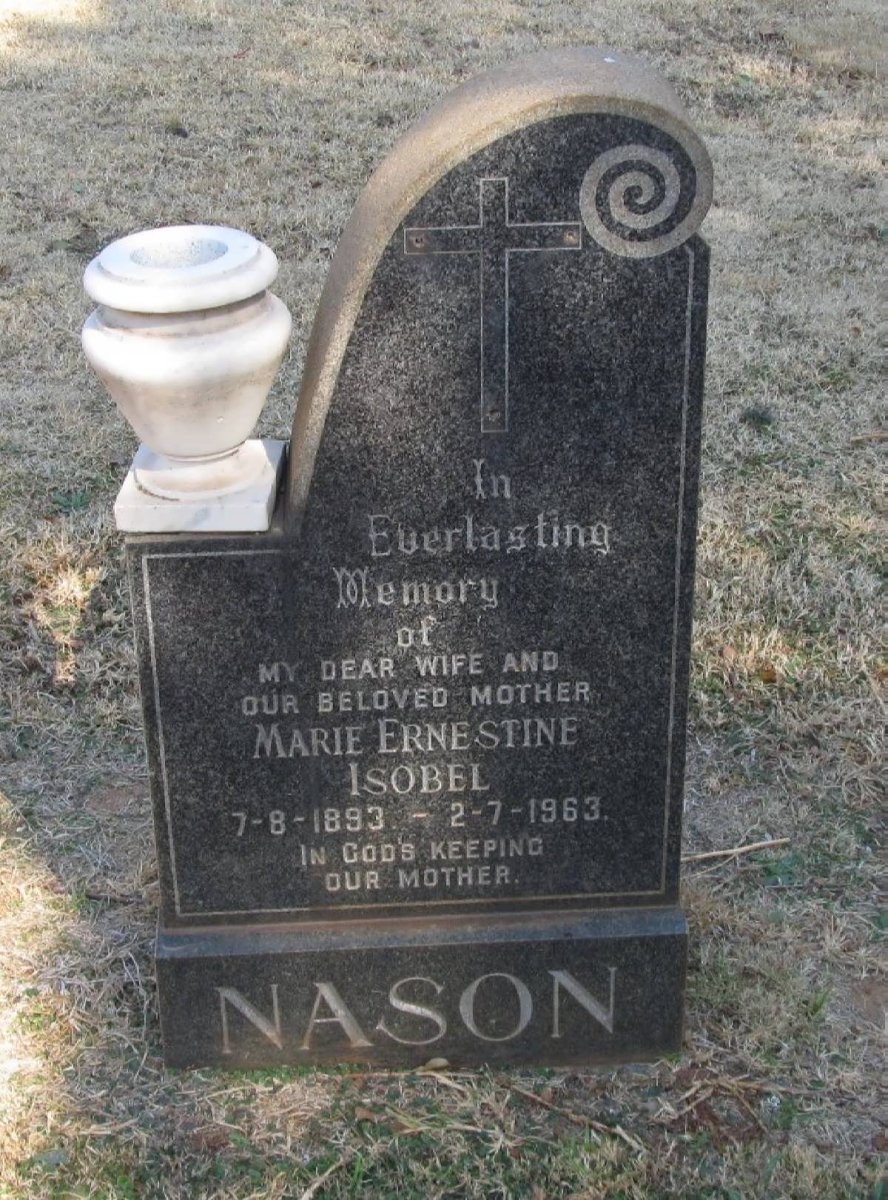 NASON Marie Ernestine Isobel 1893-1963