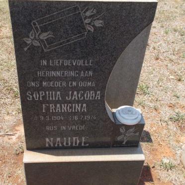NAUDE Sophia Jacoba Francina 1904-1974