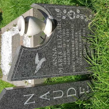 NAUDE Anna Maria Elizabeth 1913-1990