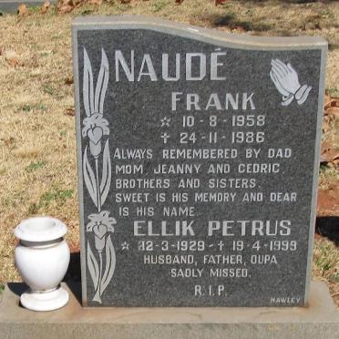 NAUDE Ellik Petrus 1929-1999 :: Frank 1958-1986