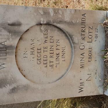 NEL Wilhelmina Gertruida nee LOTZ 1943-1979