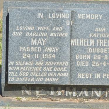 NEUMANN Wilhelm Frederich 1900-1962 &amp; May -1954