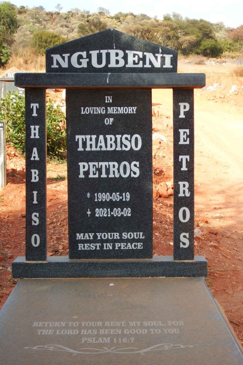 NGUBENI Thabiso Petros 1990-2021