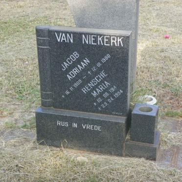 NIEKERK Jacob Adriaan, van 1909-1980 &amp; Rensche Maria 1914-1994