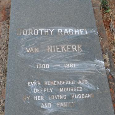NIEKERK Dorothy Rachel, van 1900-1961