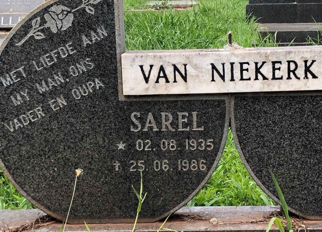 NIEKERK Sarel, van 1935-1986