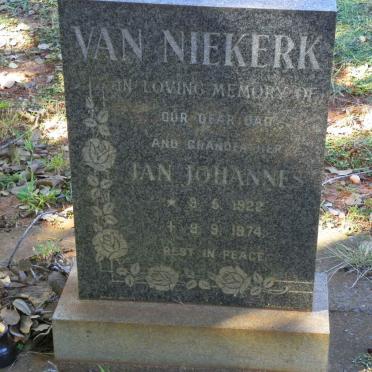 NIEKERK Jan Johannes, van 1922-1974