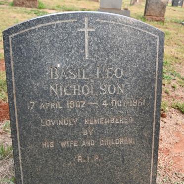 NICHOLSON Basil Leo 1902-1961