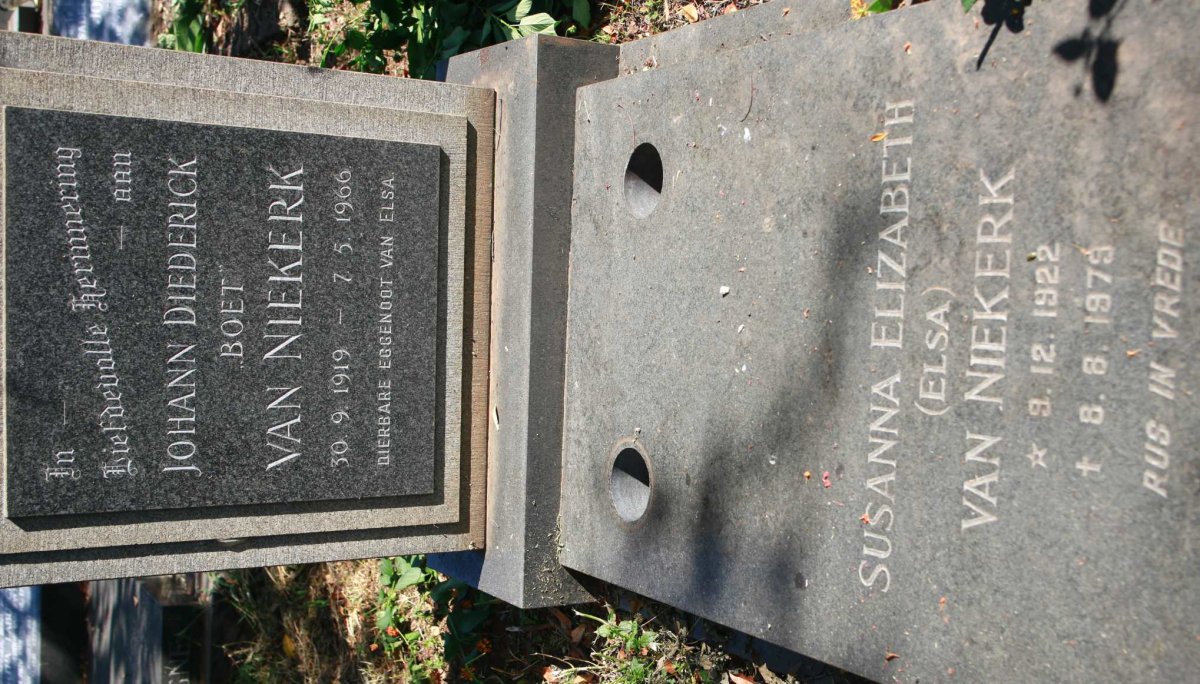 NIEKERK Johann Diederick, van 1919-1966 &amp; Susanna Elizabeth 1922-1979