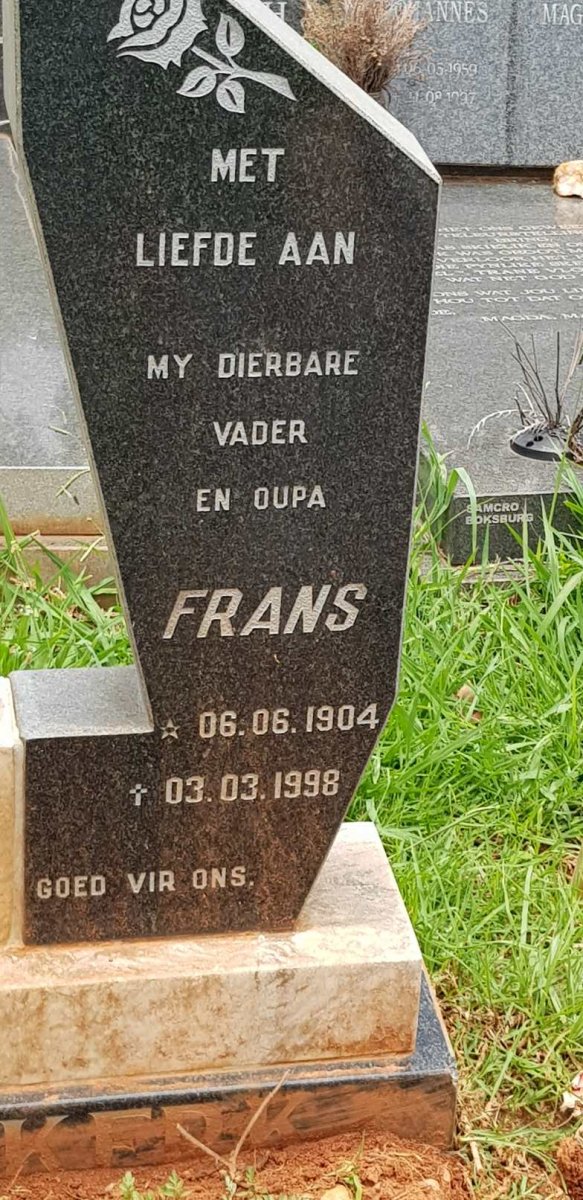 NIEKERK Frans, van 1904-1998