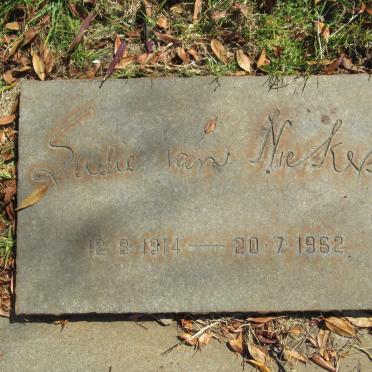 NIEKERK Susie, van 1914-1962