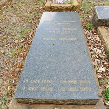 NIEMANN Walter 1905-1963 &amp; Josephina VAN DE LINDE 1905-1944