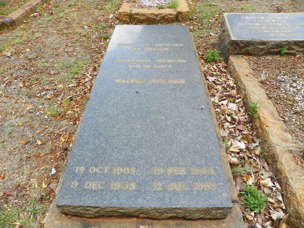 NIEMANN Walter 1905-1963 &amp; Josephina VAN DE LINDE 1905-1944