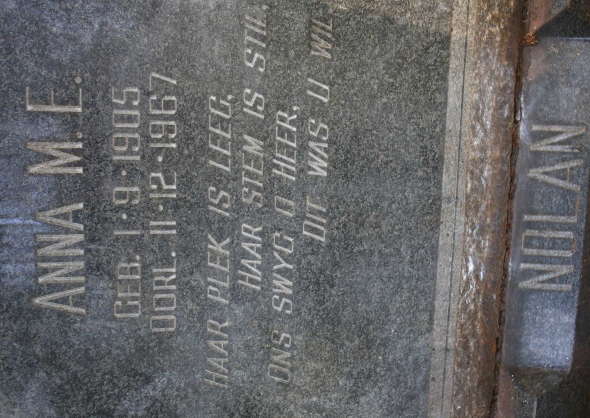 NOLAN Anna M.E. 1905-1967