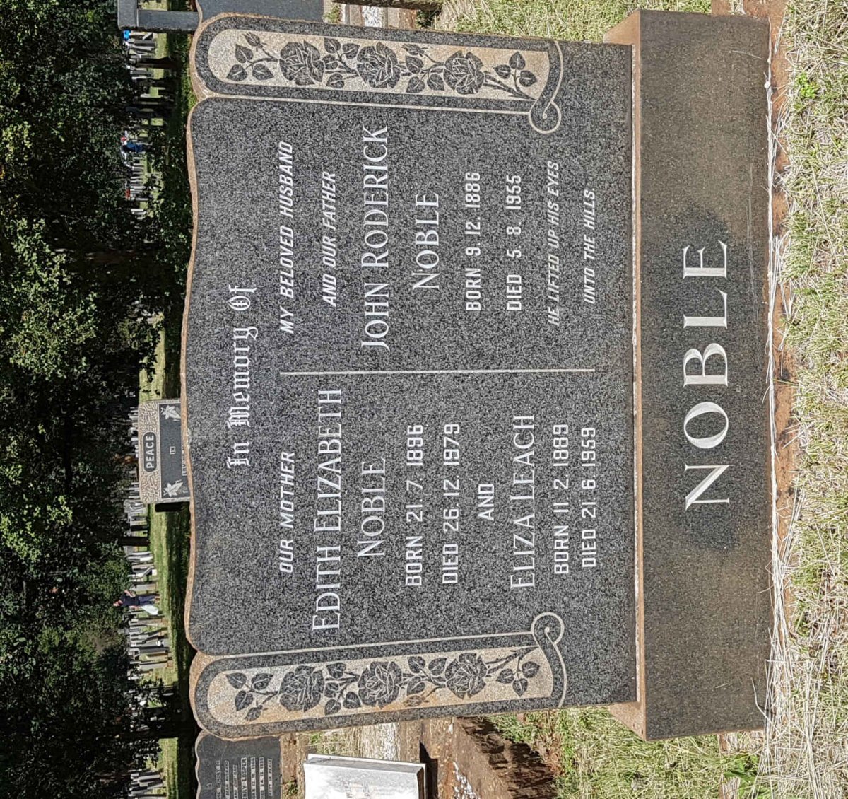 NOBLE John Roderick 1886-1955 &amp; Edith Elizabeth 1896-1979 :: LEACH Eliza 1889-1959