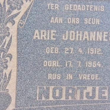 NORTJE Arie Johannes 1912-1954
