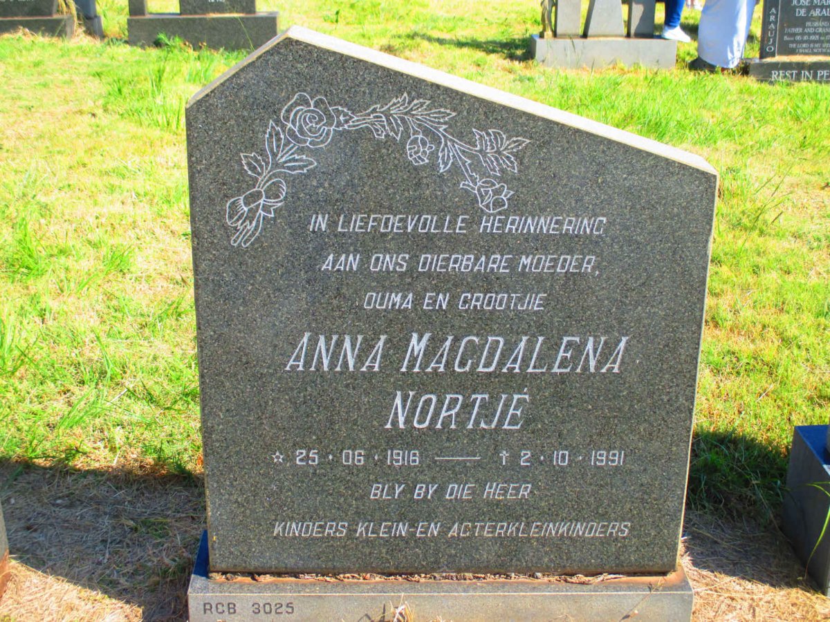 NORTJE Anna Magdalena 1916-1991