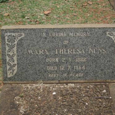 NUNS Mary Theresa 1882-1954