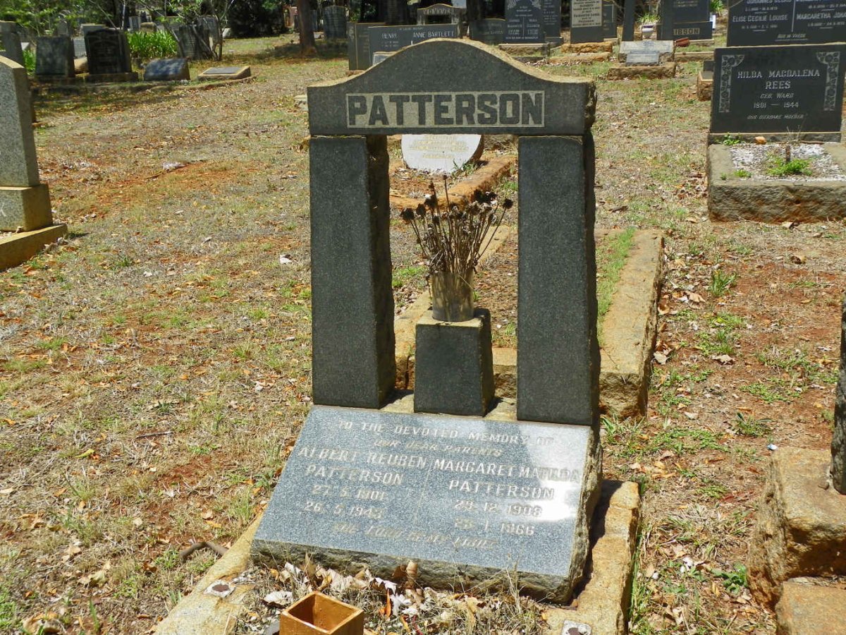 PATTERSON Albert Reuben 1901-1943 &amp; Margaret Matilda 1908-1966