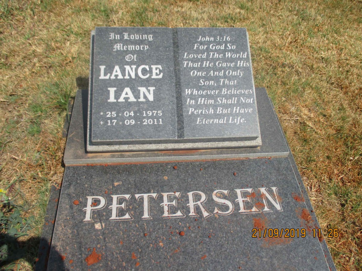 PETERSEN Lance Ian 1975-2011