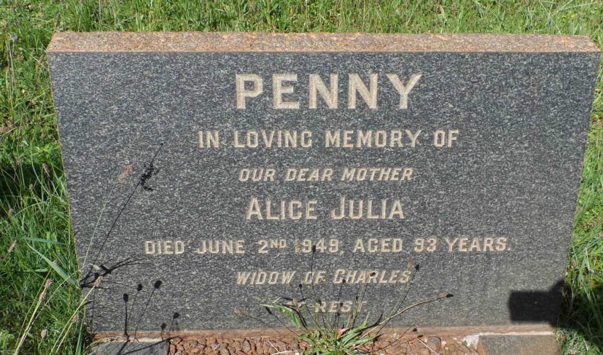 PENNY Alice Julia -1949