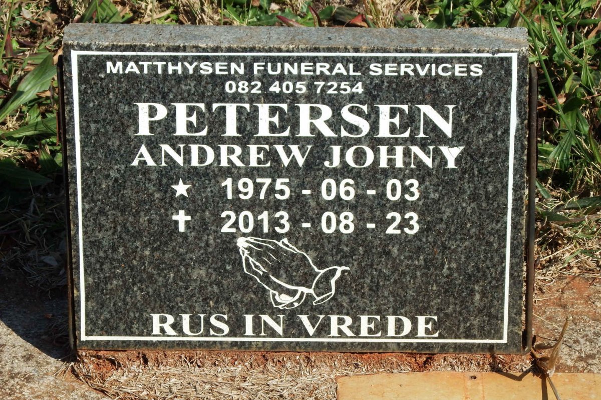 PETERSEN Andrew Johny 1975-2013