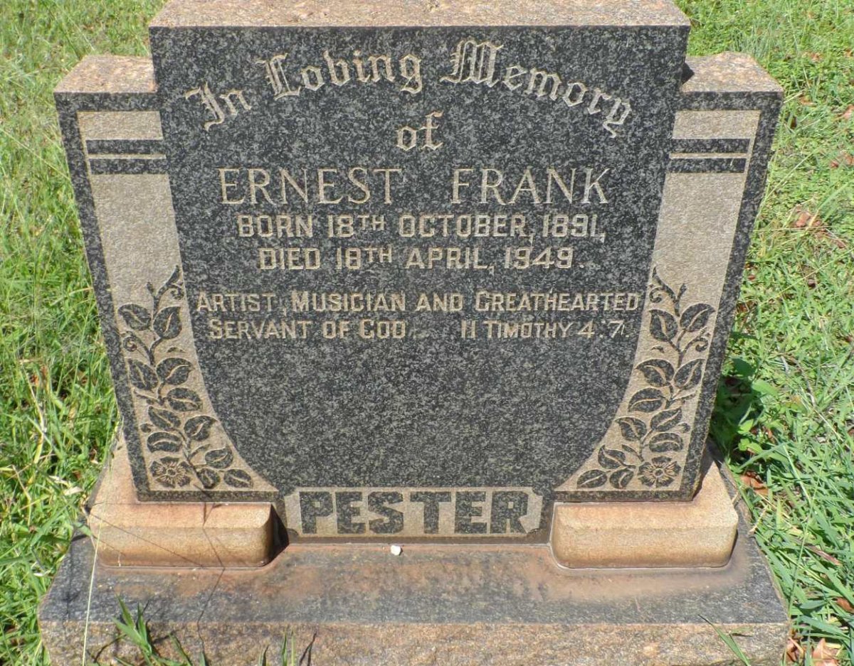 PESTER Ernest Frank 1891-1949