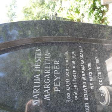 PEYPER Martha Hester Margaretha -1967