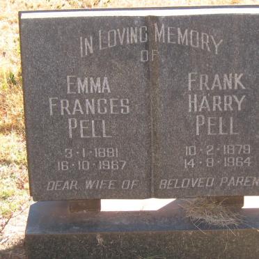 PELL Frank Harry 1879-1964 &amp; Emma Frances 1881-1967