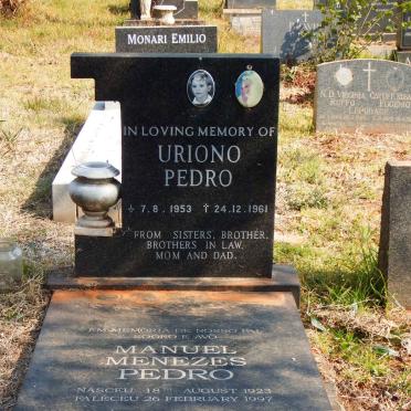 PEDRO Manuel Menezes 1923-1997 :: PEDRO Uriono 1953-1961
