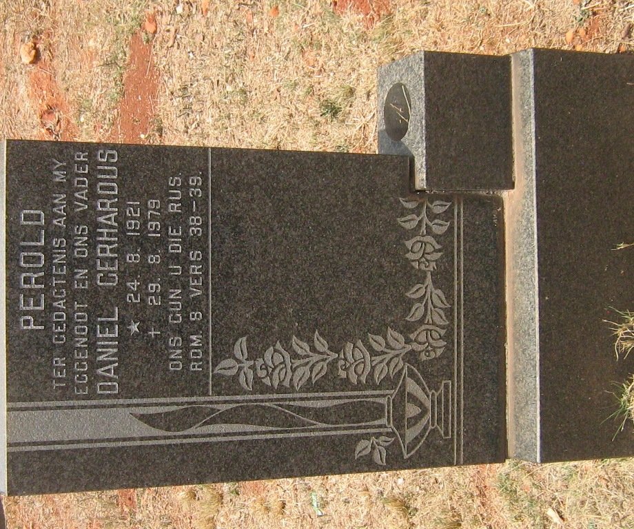 PEROLD Daniel Gerhardus 1921-1979