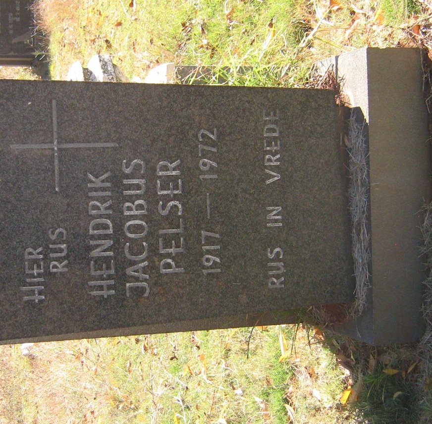 PELSER Hendrik Jacobus 1917-1972