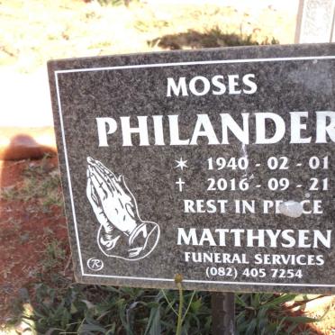 PHILANDER Moses 1940-2016