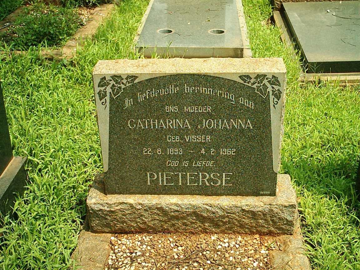 PIETERSE Catharina Johanna nee VISSER 1893-1962